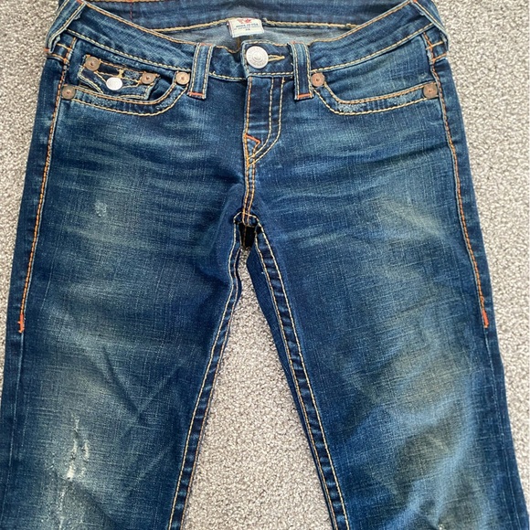 Y2K True Religion Womens Rainbow Billy Lowrise Flare‎ Jeans Size 29 - Picture 10 of 10
